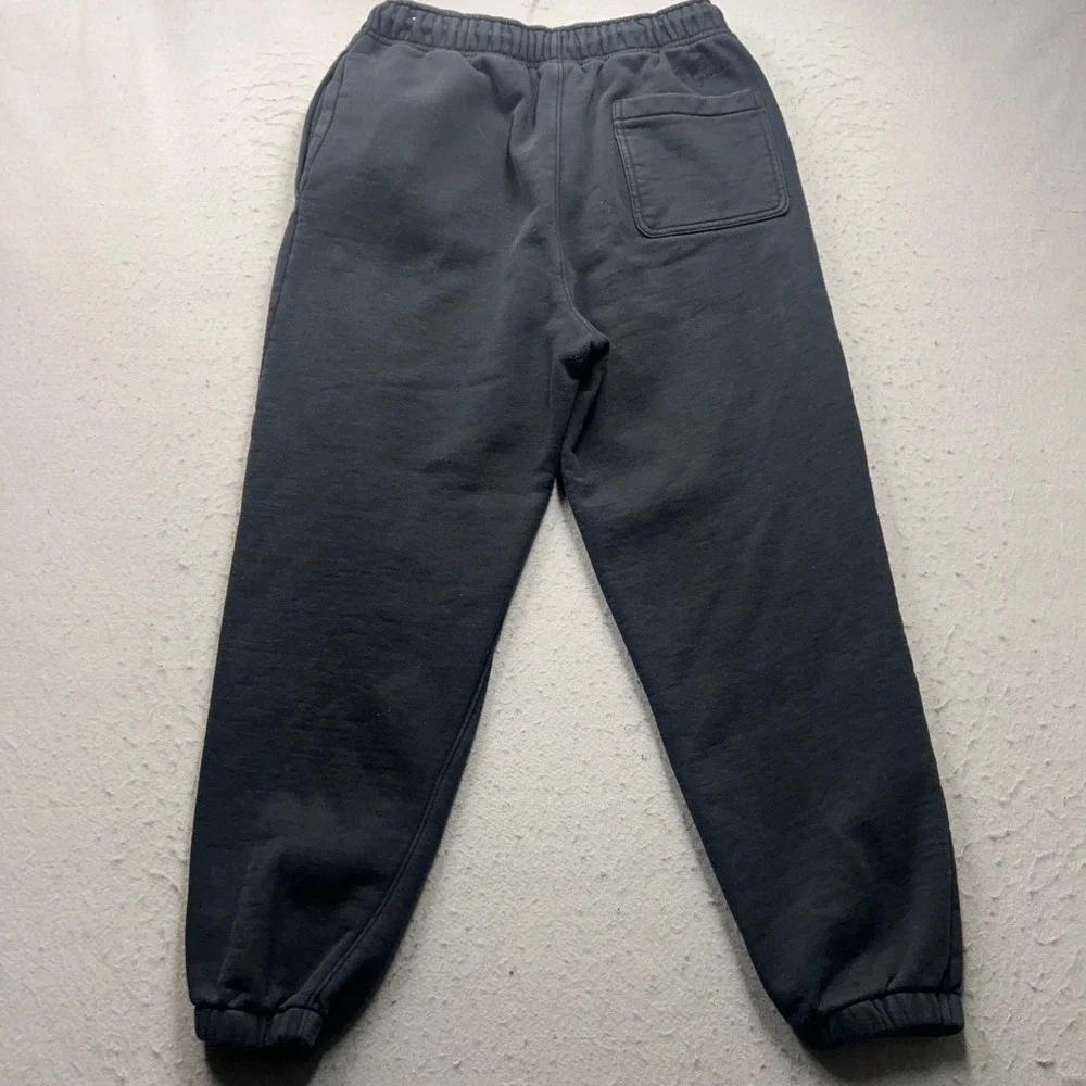 Jordan Mens Fleece Jogger Sweatpants Black Embroidered Logo Size Large 1781